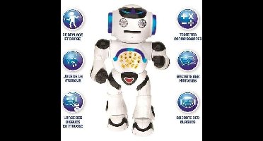 LEXIBOOK Powerman - interactieve educatieve robot voor spelen en leren, dansen, muziek spelen, educatieve quiz, speerschijven