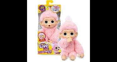 Pluche speelgoed - LITTLE LIVE PETS - Mijn mini-aapje - Roze - Geschikt voor kinderen vanaf 4 jaar