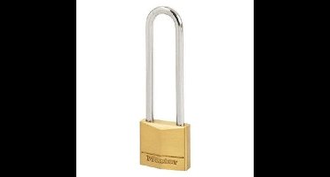 MASTERLOCK Hangslot messing 30 mm handvat 64 mm dubbel slot