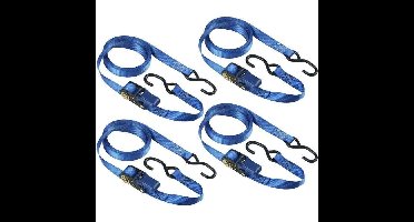 Set van 4 spanbanden - MASTER LOCK - 4367EURDAT - Met haken en ratel - 5m x 25mm - Blauw