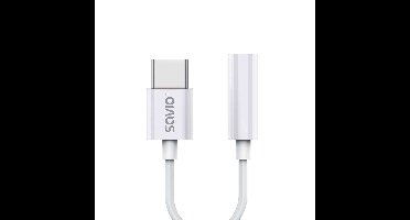 Audio-adapter - USB type 3.1 C (M) - Jack 3,5 mm (F) - Wit SAVIO AK-51