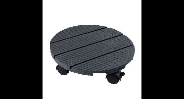 NATURE Plank op wieltjes voor planten - Houtcomposiet - H7 x Ø30 cm
