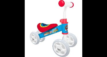 Loopfietsendrager met 4 wielen - PAW PATROL - PAT PATROUILLE - Mijn eerste Baby Walker loopfiets - Blauw en Rood
