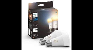 Philips Hue White Ambiance, LED Connected LED E27 Equivalent 75W, 1100 Lumen, Bluetooth Compatible, 2 Pack