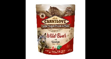 CARNILOVE Dog Pouch Wild boar & rosehips - natvoer voor honden - 300g