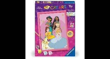 CreArt Kids 18x24cm Disney Princess, Schilderen op Nummer Kit, vanaf 7 jaar, 25843, Ravensburger