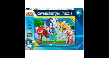 Ravensburger-puzzel 100 stukjes XXl - Knuckles, Sonic, Tails en Amy/Sonic-4005555011347-vanaf 6 jaar