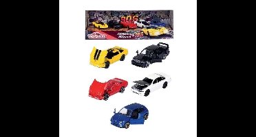 Doos met 5 Majorette Youngster vrijloopauto's uit de jaren 90