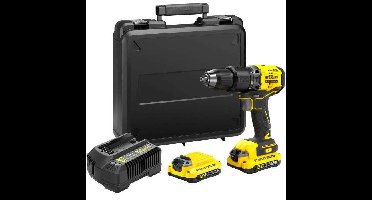 Borstelloze klopboormachine 60 Nm - Lithium 18V - 2 Accu's 2Ah - STANLEY FATMAX V20 - SFMCD715D2K-QW