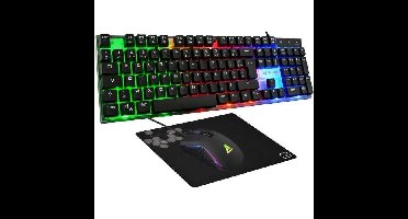 3 in 1 Gaming Combo - Gaming-toetsenbord en gaming-muis met achtergrondverlichting + Muismat - THE G-LAB - COMBO YTTRIUM