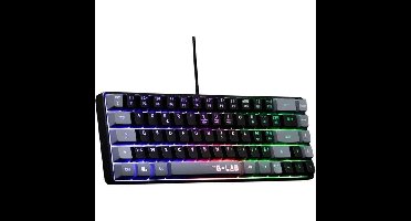 Gamingtoetsenbord - THE G-LAB - KEYZ-HYDRO-BKG/FR - 60% membraan 2 kleuren Zwart + grijze toetsen
