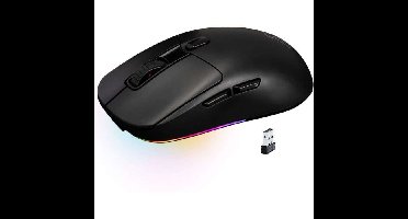 Competitieve gamingmuis - Bedraad of draadloos - The G-Lab - KULT-TITAN - RGB - 12000 DPI - Zwart