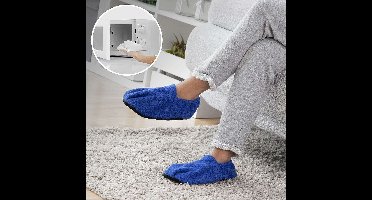 Verwarde slippers, op te warmen in de magnetron InnovaGoods Blauw