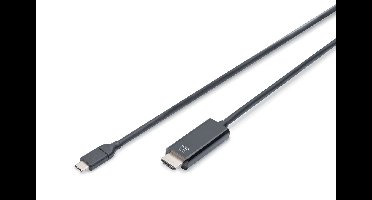 Digitus AK-300330-050-S video kabel adapter 5 m USB Type-C DisplayPort Zwart