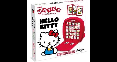 Bordspel - WINNENDE BEWEGINGEN - Match Hello Kitty - Zet 5 identieke blokjes op een rij om te winnen