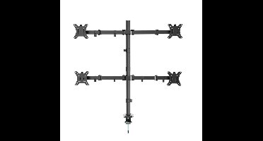 Gembird MA-D4-01 Verstelbare bureau-montagearm voor 4 beeldschermen (draaien, kantelen, zwenken), 13"-32", tot 10 kg per scherm