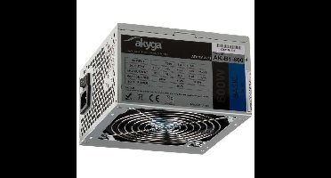 Akyga AK-B1-600 600 W 20+4 pin ATX voeding Grijs