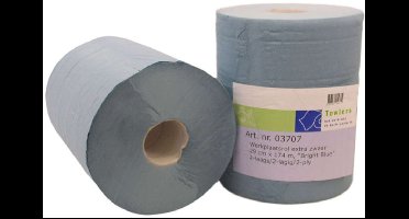 Poetspapier werkplaatsrol 26cm x 190m - zwaar 2 laags papier (2 rollen)