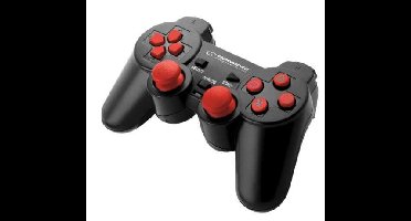 Esperanza EGG106R game controller Gamepad PC,Playstation 2,Playstation 3 Analoog/digitaal USB 2.0 Zwart, Rood
