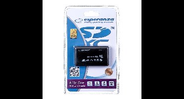 Esperanza EA119 geheugenkaartlezer Zwart USB 2.0