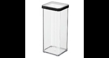 Rotho LOFT Bewaardoos 10x10x21 cm 1.5L Zwart/Transparant