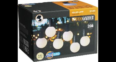 Pro Garden Solar LED Lichtslinger 20 Warm Witte Lampen 5,7 Meter Buitenverlichting op Zonne-energie
