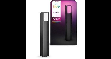Lichtpaal - PHILIPS HUE - Turaco - Antracietgrijs - IP44 - Wit en gekleurd licht - 1100 lumen