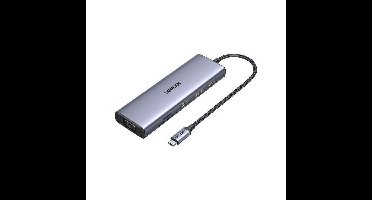 9-in-1 USB-C-hub - UGREEN - HDMI, VGA, RJ45, SD, TF, USB-C - Zwart