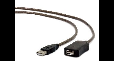 Gembird USB A/USB A M/F 5m USB-kabel USB 2.0 Zwart