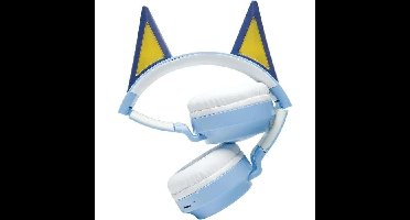 LEXIBOOK - Opvouwbare Bluetooth- en bedrade koptelefoon met verlichting, een 3D Bluey Universe-design en volumebegrenzer.