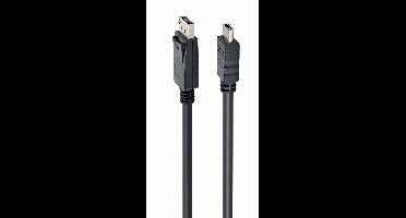 Gembird CC-DP-HDMI-3M DisplayPort naar HDMI kabel (niet bidirectioneel), 3m, zwart