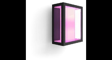 Wandlamp - PHILIPS HUE - Impress - Wit en gekleurd licht - Zwart - Groot - IP44