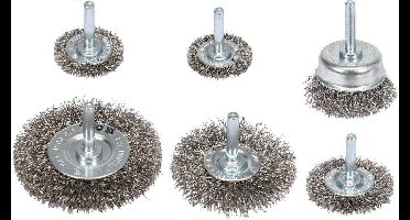 YATO ZESTAW SZCZOTEK Z TRZPIENIEM 6szt. INOX (levertijd 8 werkdagen)