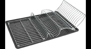 Metaltex Afdruiprek Wingtex 51x31 Cm Antraciet/zilver 2-delig