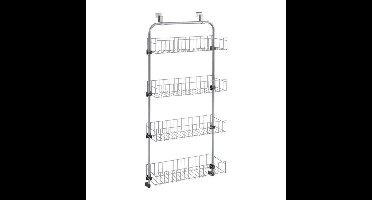 Metaltex Deurrek 4 Etages 17x45x103 cm Zilver/Metaal