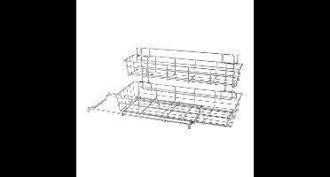 Metaltex Uitschuifbaar Opbergrek 20x58x28 cm Zilver