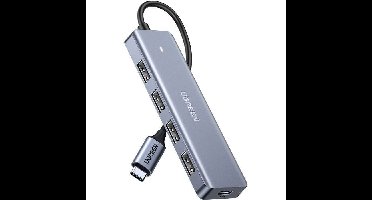 USB-hub - UGREEN - 4 USB 3.0 + USB-C-poorten - Grijs