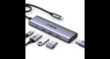 USB-hub - UGREEN - 5-in-1 - 3x USB 3.2, USB-C, HDMI 4K 30Hz - Zwart