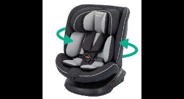 SAFETY 1ST Cosmo I-Safe I-Size autostoel, Van 0 tot 12 jaar, 40 - 150 cm, Eenvoudige installatie met de gordel, 360° draaibaar, Zwart