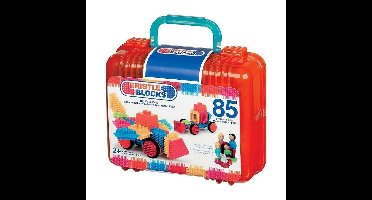 Bristle Blocks Koffer met Familie Figuren en Huisdier met 85 Stuks