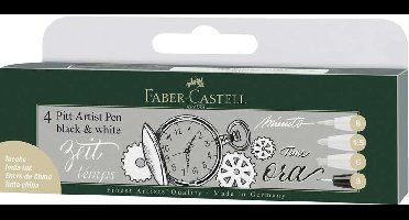 Faber Castell FC-167151 Tekenstift Faber-Castell Set Pitt Artist Pen Zwart En Wit