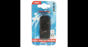 Scanpart Snoerschakelaar Zwart 1p 2amp