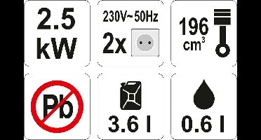 YATO GENERATOR PRĄDOTWÓRCZY 2,7KW AVR (levertijd 8 werkdagen)
