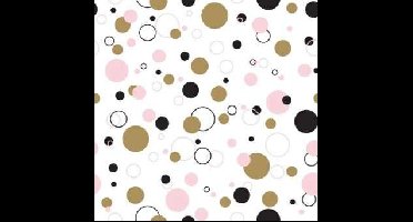 Duni servetten Splashin Dots 3-laags 33x33