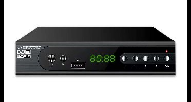 Esperanza EV106P Digitale DVB-T2 H.265/HEVC tuner, zwart