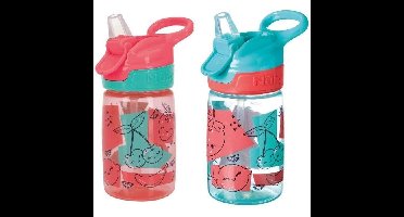 NUBY Incredible Gulp 2-pack 360ml Aardbeien Waterflessen