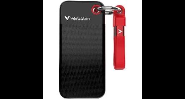 Externe SSD - VERBATIM - Pocket - 2TB - Zwart/Rood