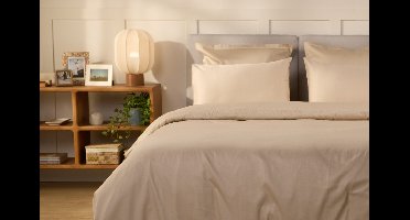 Emma Satijn Dekbedovertrek 140x200 cm Beige