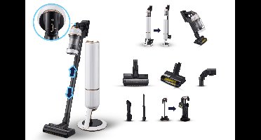 Samsung VS20A95823W handstofzuiger Zwart, Wit Zakloos