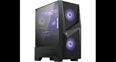MSI MAG Forge 100M Midi Tower Zwart, Transparant